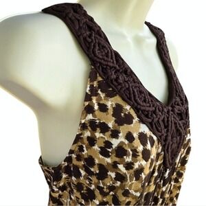 APT. 9 Brown Animal Print Sleeveless Tank Top Size Small - NEW!‎